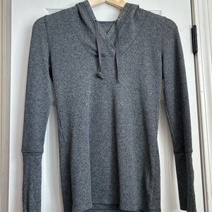 Calvin Klein Lightweight Charcoal Knit Hooded Sweater [S]